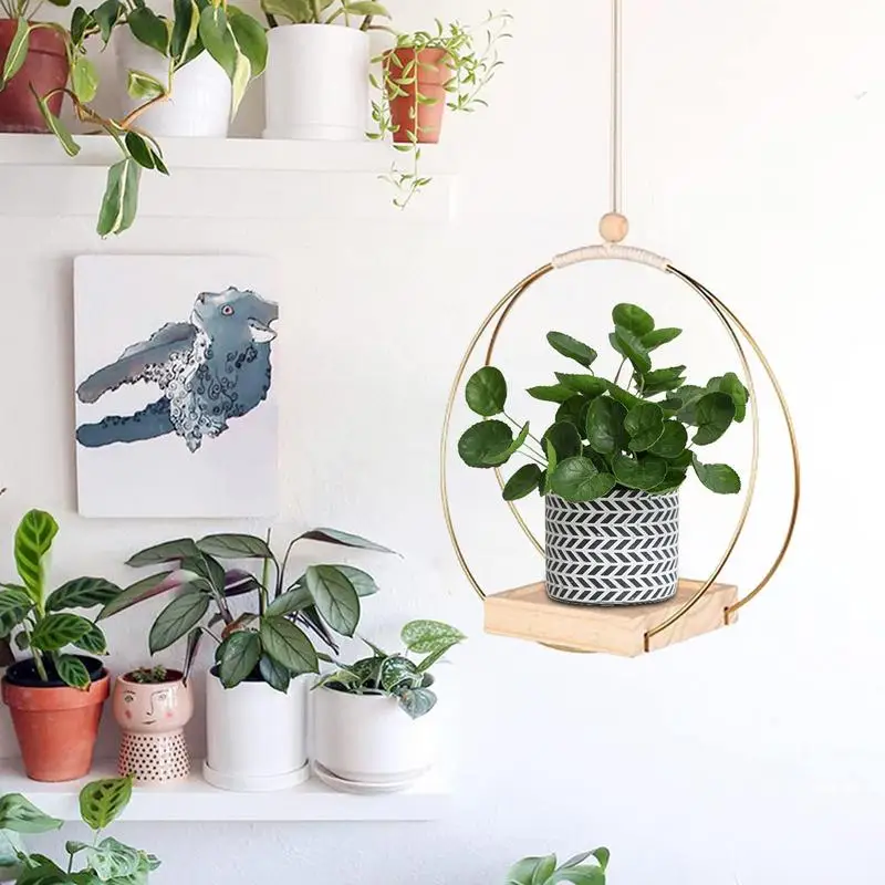 Planter Hangers Indoor Flower Pot Macrame Hangers Indoor Planter Hanging Basket Modern Planter Hanger For Balcony Room Wall Yard