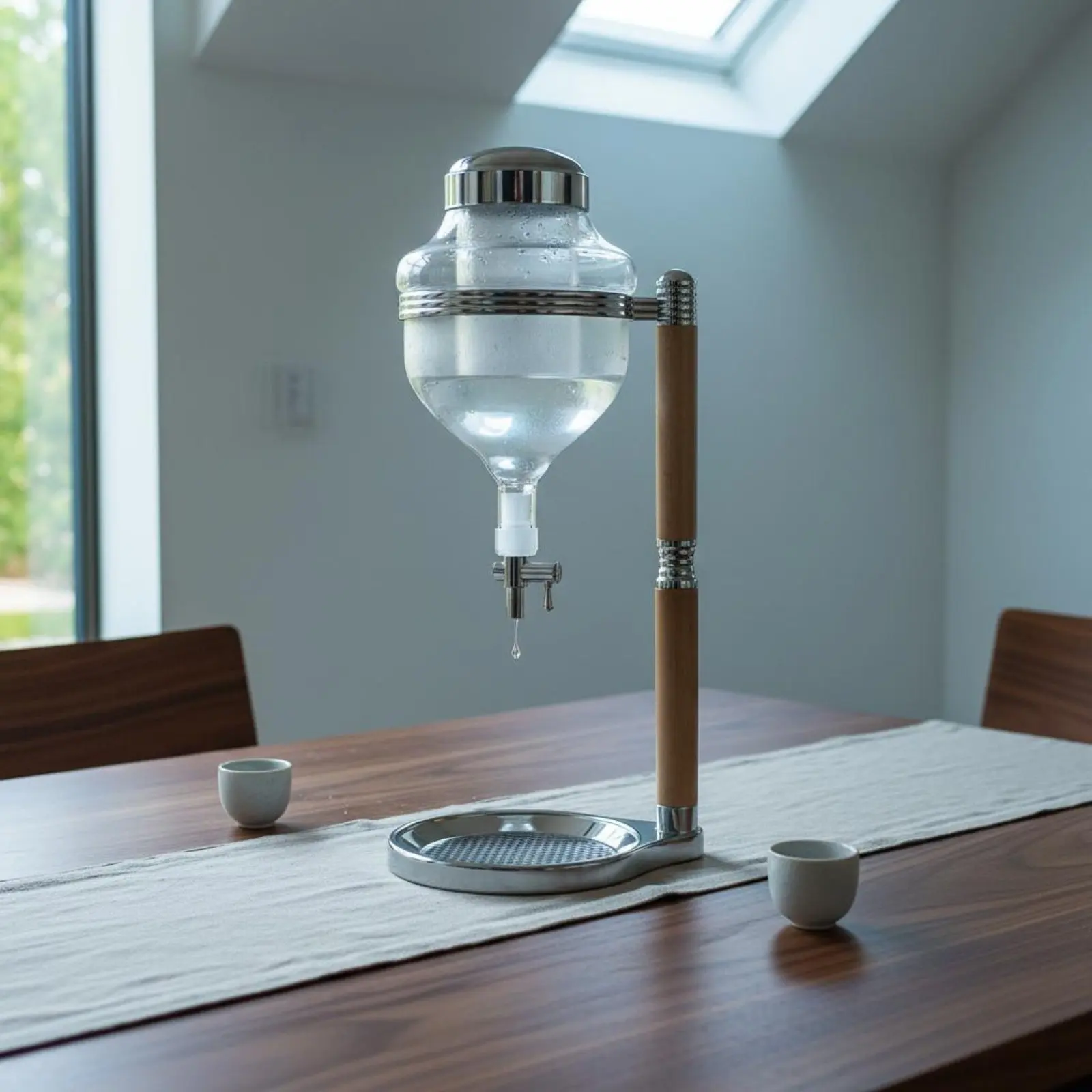 

Японский дизайнерский диспенсер для саке: стеклянный охладитель и подогреватель напитков в форме капли для вечеринок