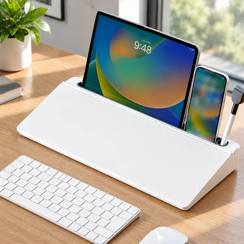 Magnetic Whiteboard with Tempered Glass Surface and Built-in Storage Shelf for Office & Home