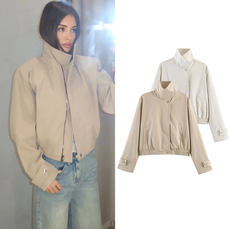 

Autumn New Women's Jackets 2026 New Fashion Loose high-necked Autumn Warm Street Jackets Women's Chic Youth Unique Coats Jackets