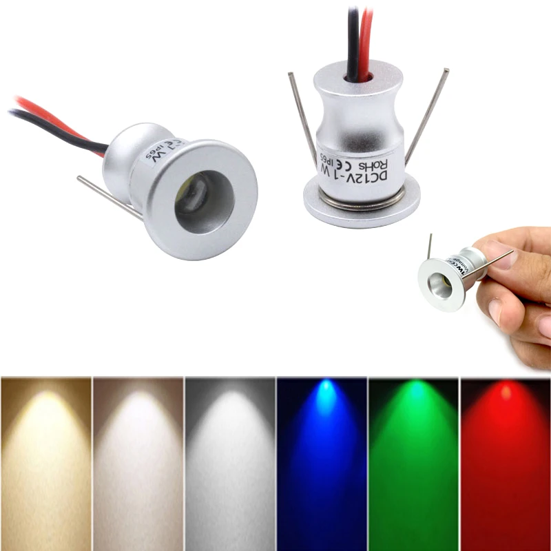 15mm cut hole 1W Mini reflektory LED 12V wpuszczane oświetlenie sufitowe wystawa lampy