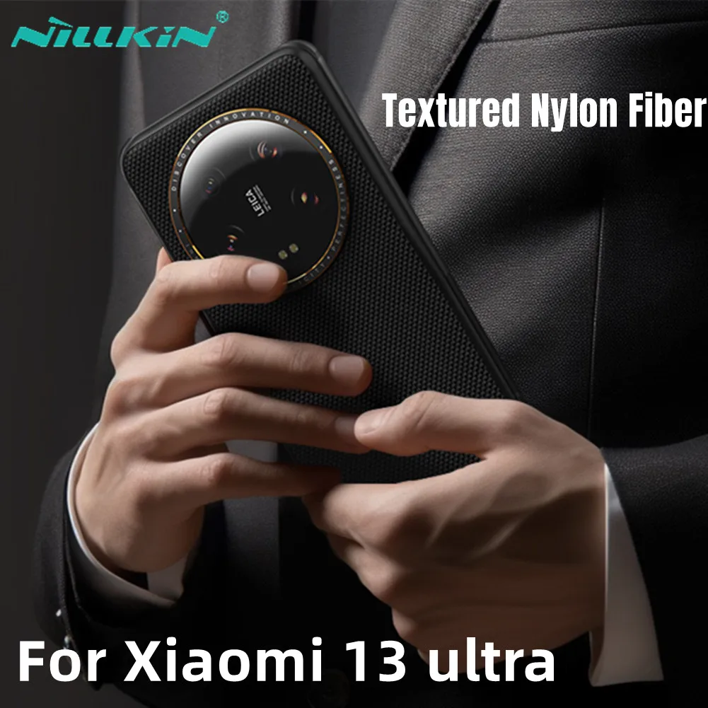 

Чехол для Xiaomi 13 Ultra Nillkin текстурированная Коллекционная версия 3D PC + TPU модернизированная металлическая рамка для картин защитный дизайнерский чехол-накладка