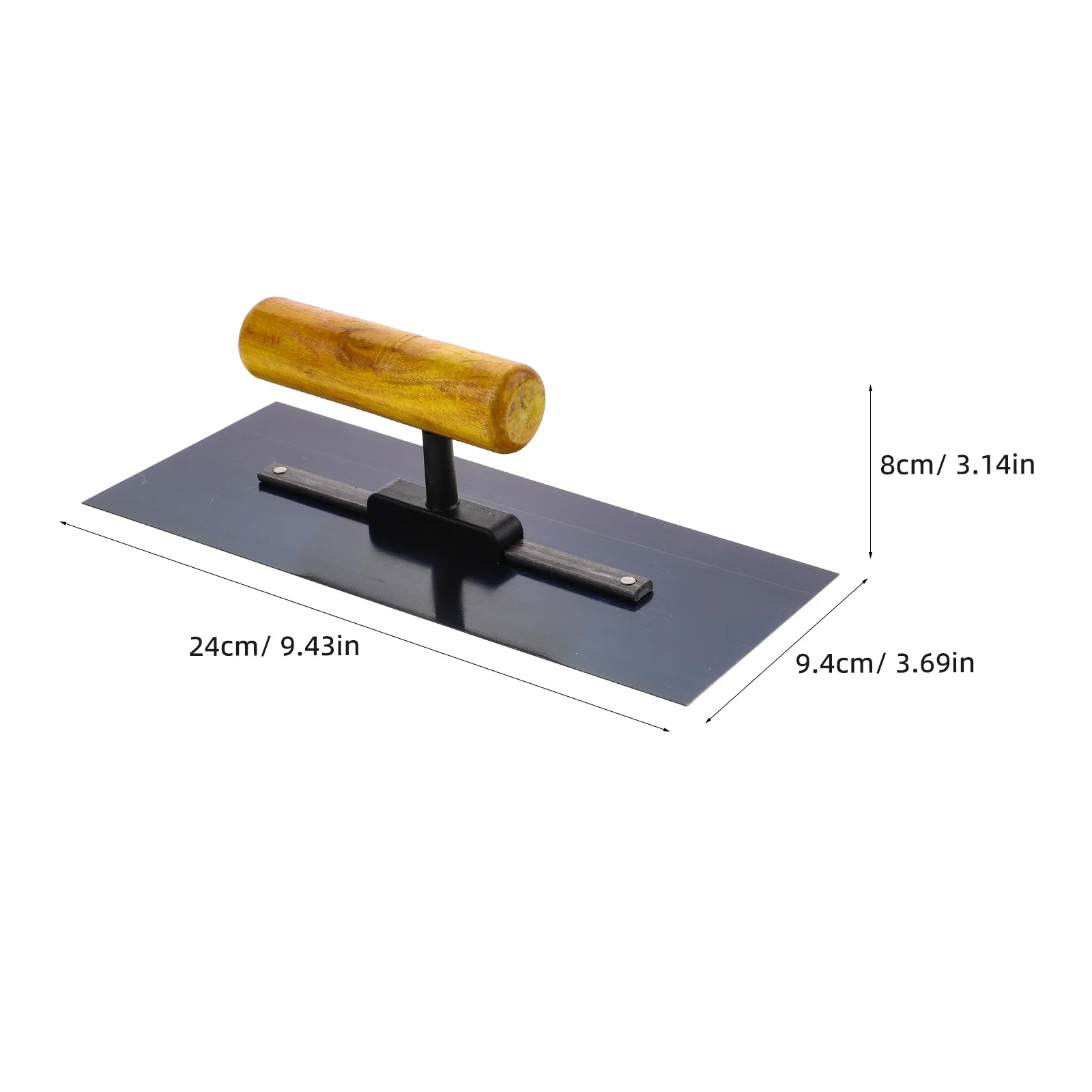 مجرفة الجص مجرفة الخرسانة مقبض خشبي شفرة فولاذية المنغنيز لتجصيص الجدران وتنعيم الأسطح وتجديد الأماكن الداخلية