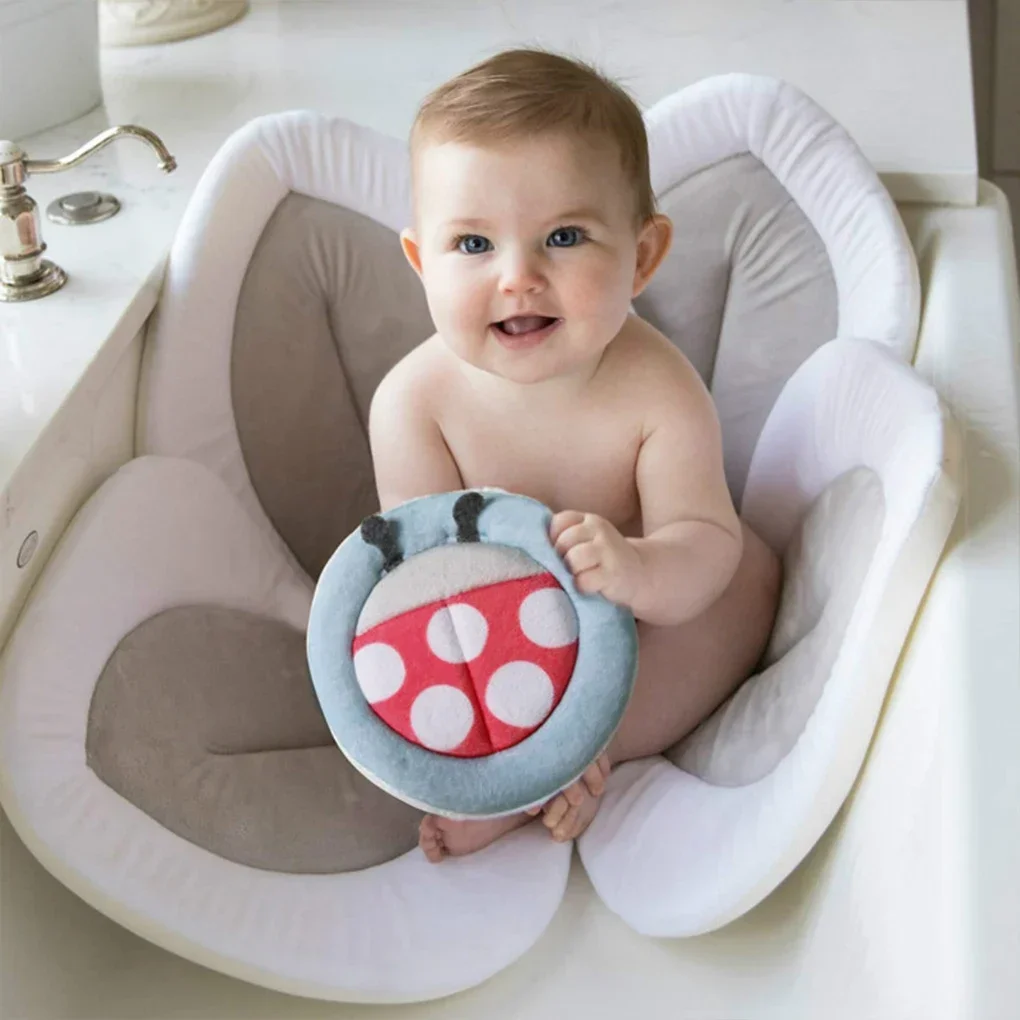 

Baby flower Bath Cushion Bath Baby Bath Seat For Babys Bathing Comfort Baby Sink Bathtub Mat Cushion Safe Flower Seat