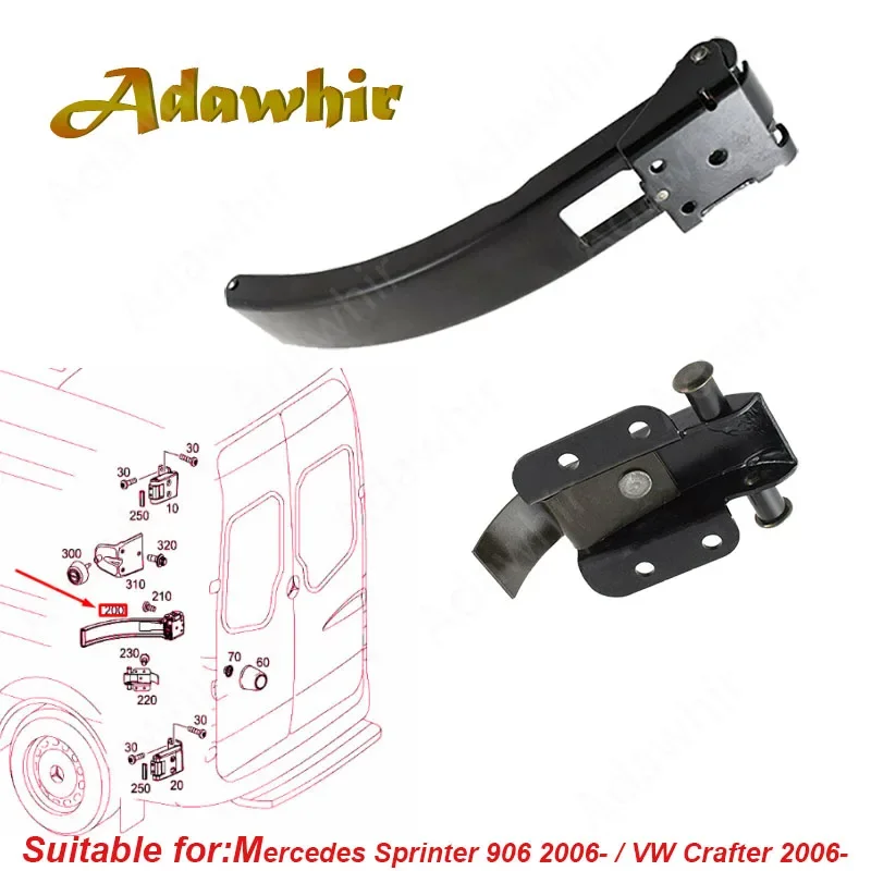 Door Catch Strap + Door Stop Rear Left /right for Mercedes Sprinter 906 2006- / VW Crafter 2006-   New