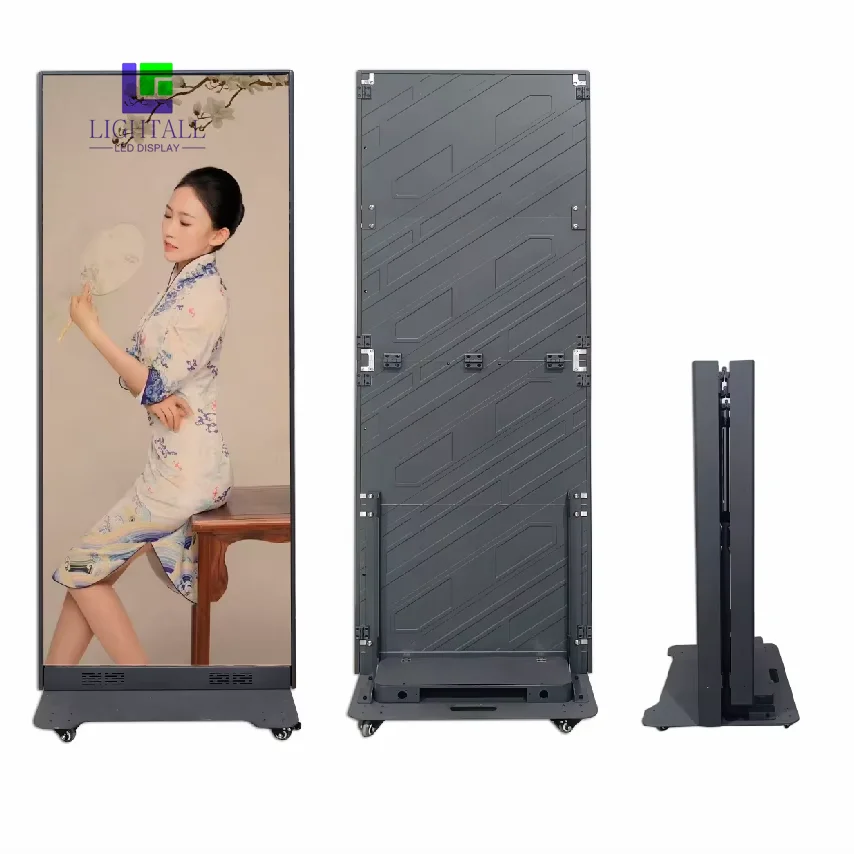 P2 Portable Foldable Led Poster Display Indoor Digital Foldable Led Screens Banner Video Wall 640x1920mm