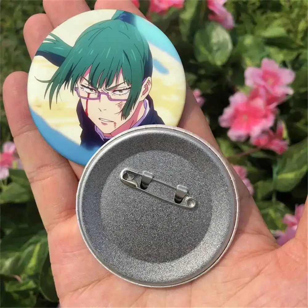 Anime Maki Zenin Badges Button Round Creative Pin Brooch Badge Bag Decor Accessories Fans Collect Friends Gifts