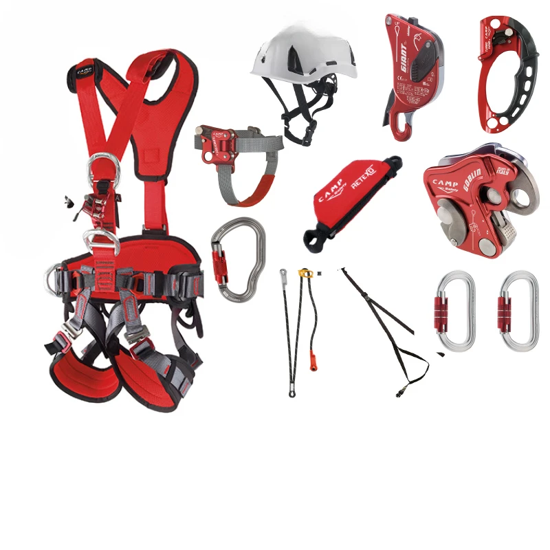 CAMP fire rescue altitude five-point full-body safety belt rope competition double-rope aerial work fall arrest device