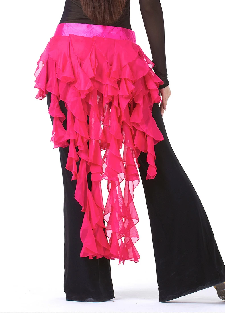 1PC frauen Bauchtanz Hüfte Schal Gürtel Rock Latin Dance Gürtel Neun Schwanz Fuchs Rock Leistung Quaste Welle rock – Detail 3