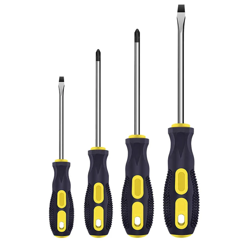Premium Manual Screwdriver Massage Design Magnetic Tip Cr V Steel Hand Tool Household Diy Repair Equipment Hardware Screws Drive