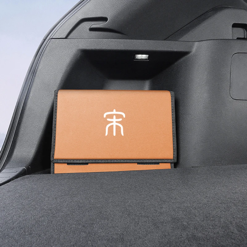 

For BYD SONG PLUS DM-i EV 2021 2022 2023 Car Trunk Side Slot Storage Box Car Trunk Multifunctional Folding Storage Box Accessory