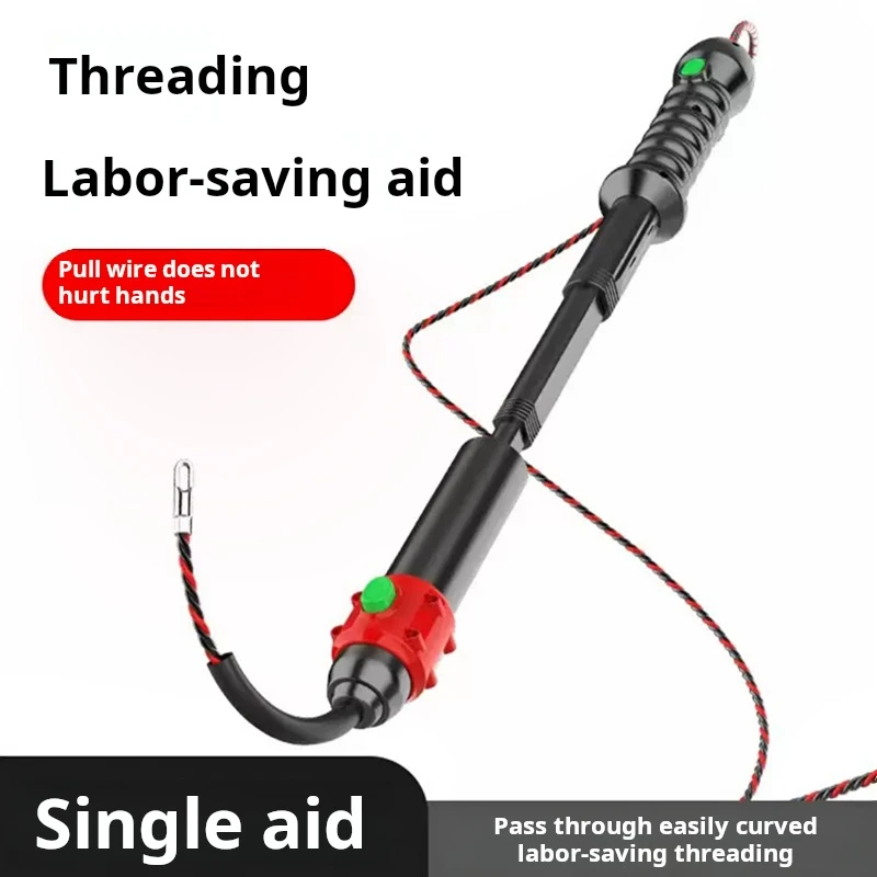 

Professional Electrician's Choice Threader Pull Wire Lead With Mesh Wire Stringing Tube Concealed Wiring Solution For Smooth
