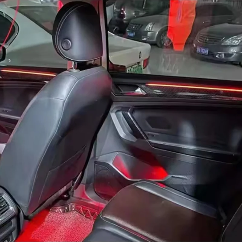 17 in 1 64 Color Ambient Light For VW Tiguan L 2017-2021 Original 1:1 Mold Dashboard Door Decoration Atmosphere Lamp App Control