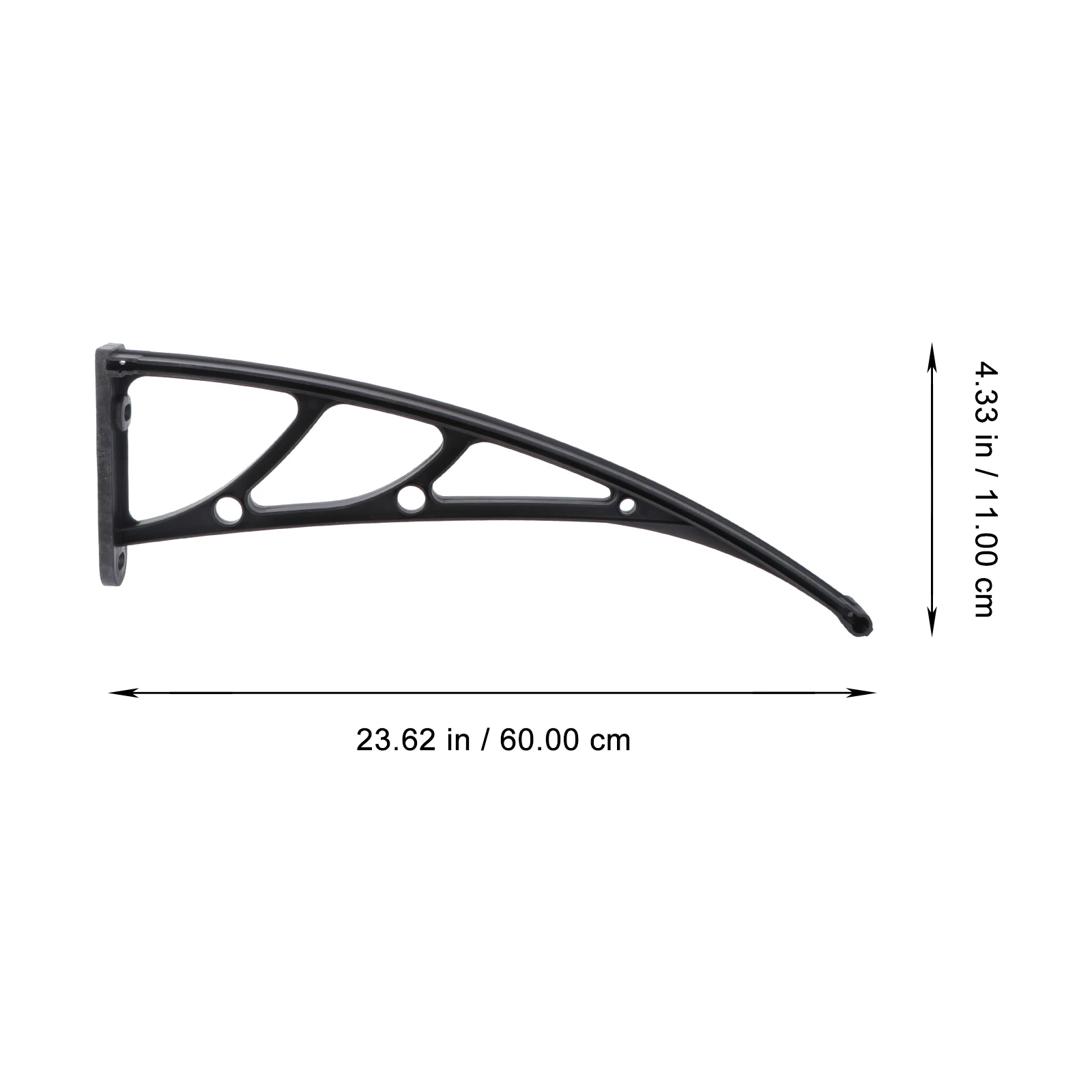 Outdoor Awning Bracket Curved Shape Easy Install Oval Holes for Balcony Canopy Window House Rain Cover Holder Support