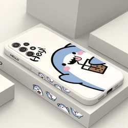 Cute Shark Case For Samsung A54 A34 A73 A53 A33 A23 A56 A36 A26 A17 A16 A13 A72 A52 A52S A32 A12 A15 A25 A35 A55 A22 A06 4G 5G