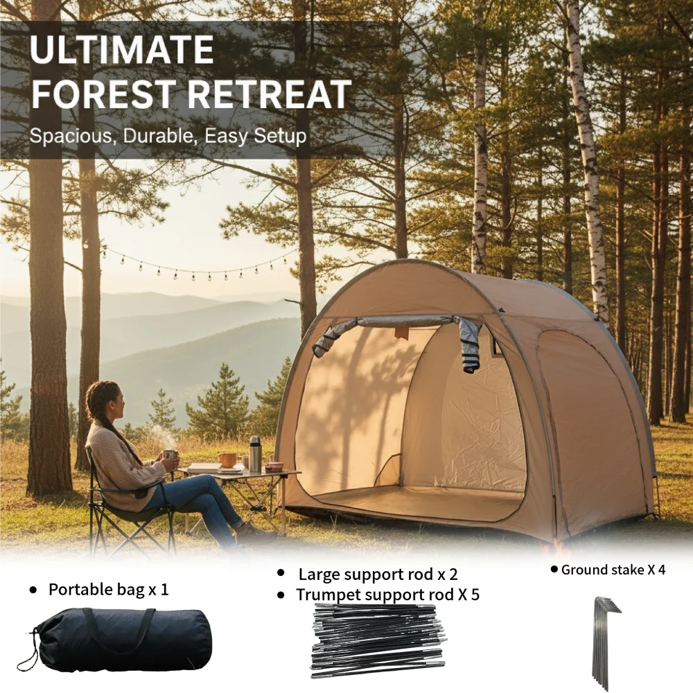 Portable Thickened Oxford Cloth Bike Shelter Private Travel Tent for Outdoor Hiking Cycling Camping And Travel