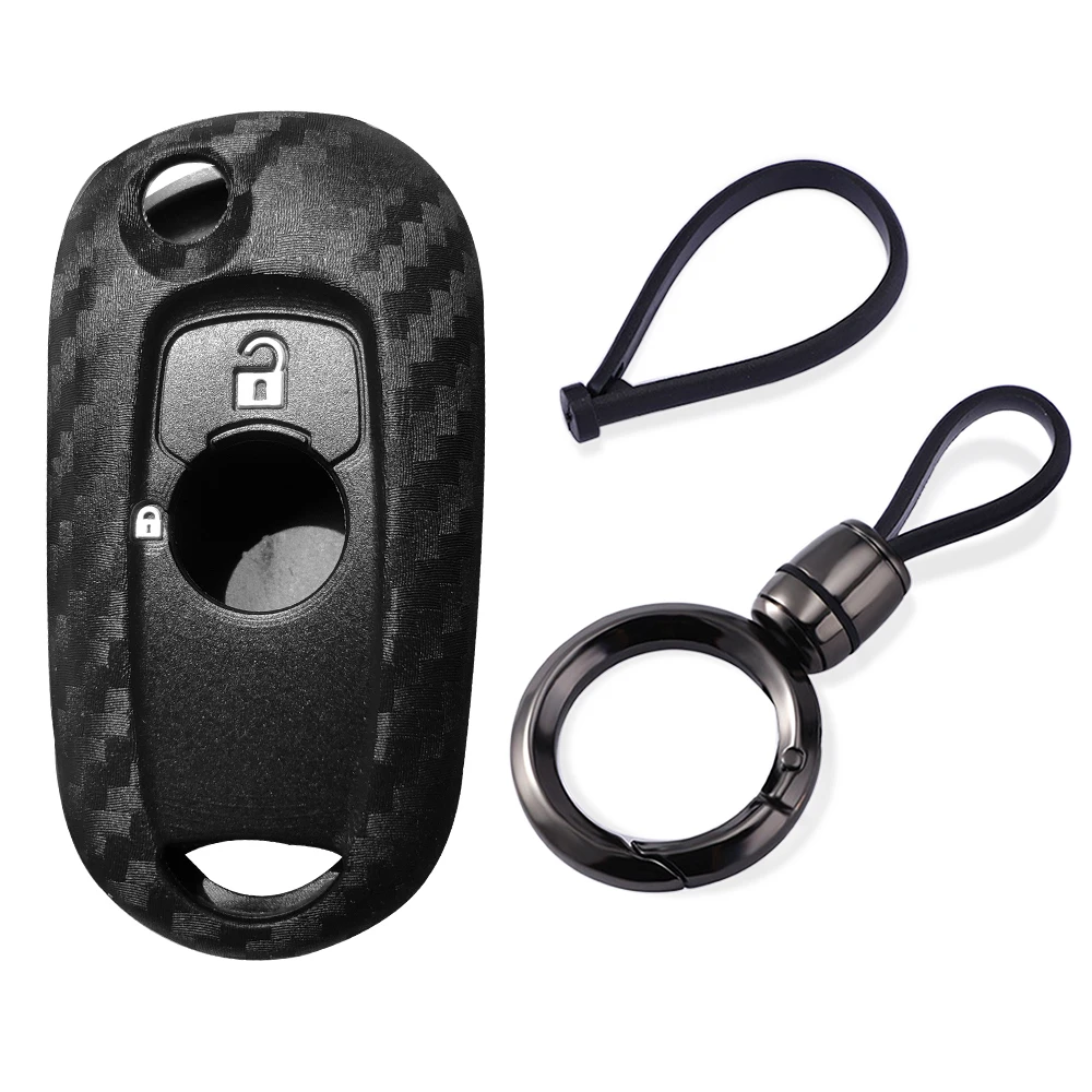 For Opel Astra K Vauxhall Corsa E 2 Button Remote Control Cover Key Car Accessories Skin Silicone Key Shell Holder Keychain Case