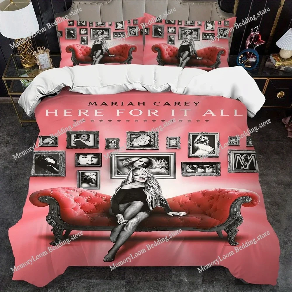 Singer Mariah Carey Here For it All Duvet Cover Set Style Bedding Soft Laundry Cotton Bed Student Dormitory Gift Home Textile