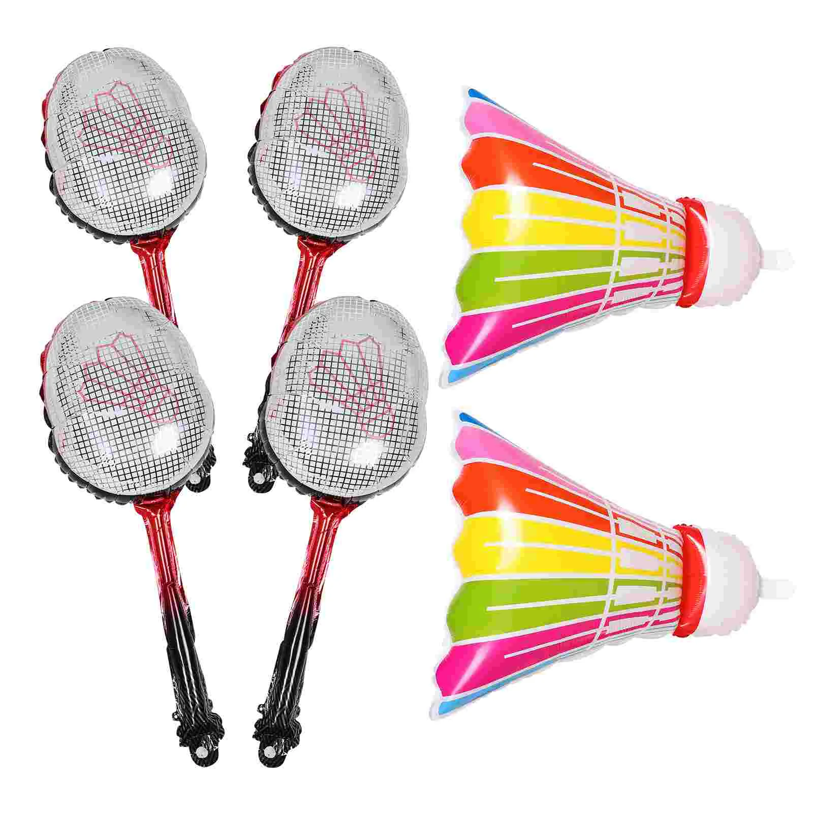 

Inflatable Badminton Balloon Birthday Decoration Shuttlecocks Lightweight Party Favors Outdoor Racket Modeling Sports