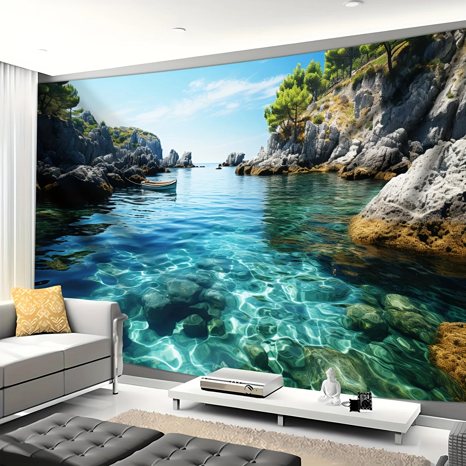 VIKAMA Tropical Island Beach Tapestry Summer Ocean Aesthetics Wall Hanging Bedroom Living Room Landscape Home Decoration