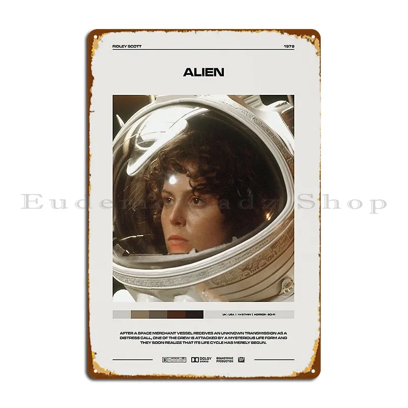 Alien Ridley Scott Metal Signs Pub Club Designing Club create Tin Sign Poster