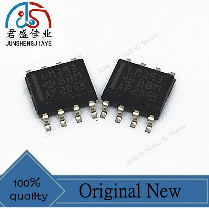 JUN SHENG IC Store/100 pcs /lot 100% new original IC LM393DR LM393 SOP8 Dual voltage comparator Linear comparator