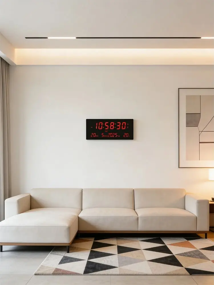 Horloge murale numérique LED multifonctionnelle insérable