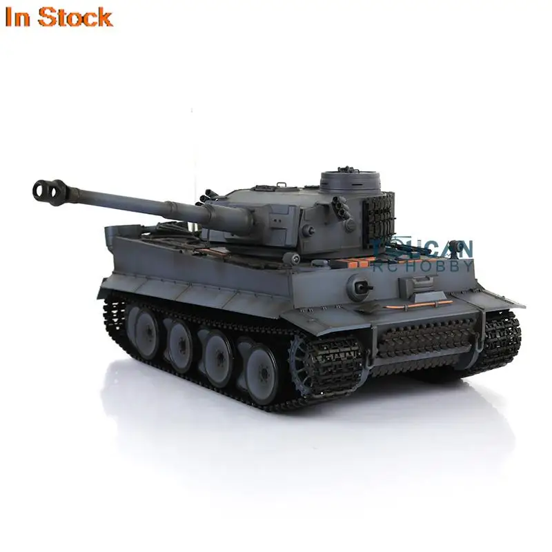 1/16 HENG LONG 7.0 Kunststoff-Version Deutscher Tiger I RC Panzer 3818 Radiomodell mit Soundsystem BB-Shooting-Einheit BB-Pellets TH17246-SMT4