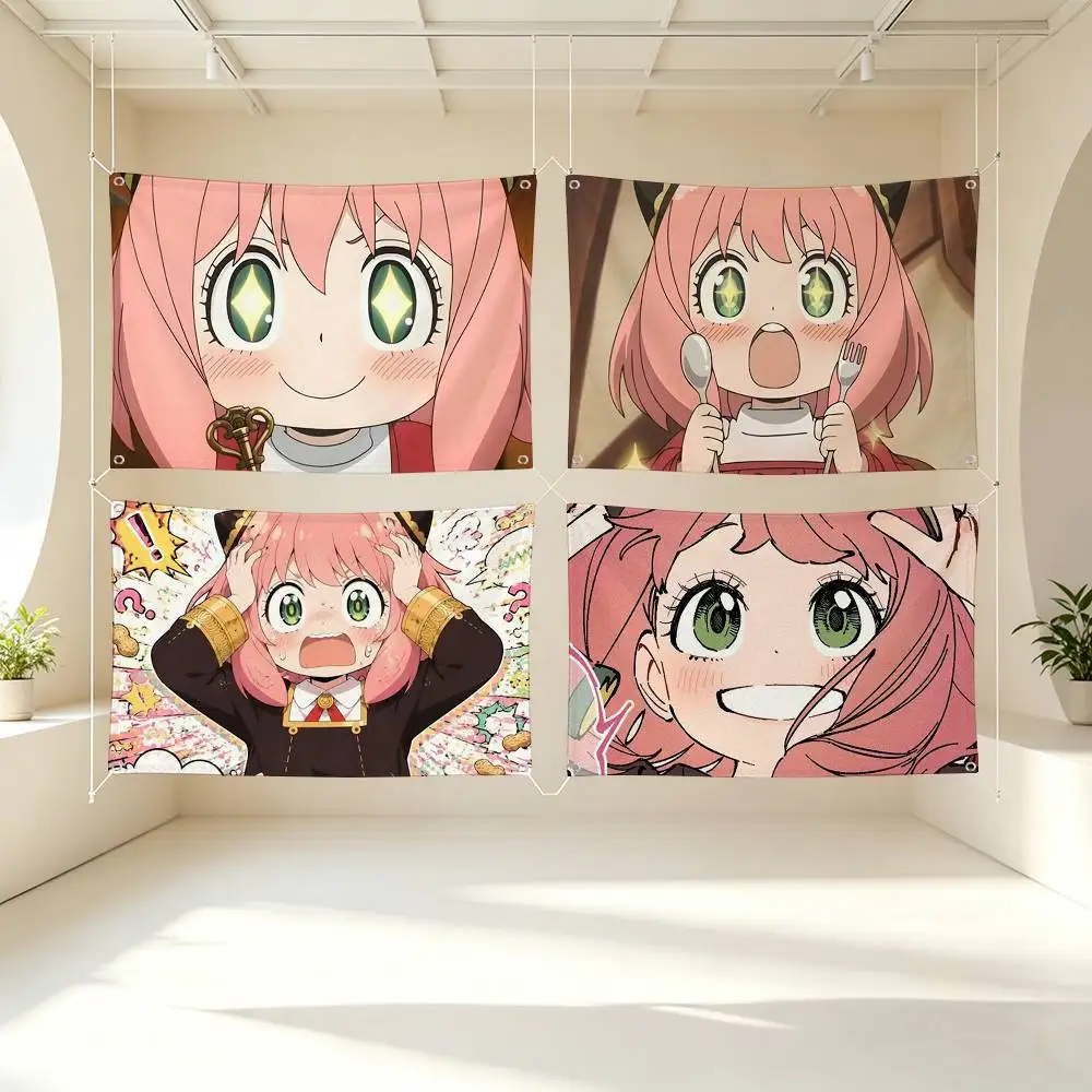 Spy x Family A-Anya Forger Flags for Bedrooms Home Decor Items Outdoor Decors Garage Decoration Flaga
