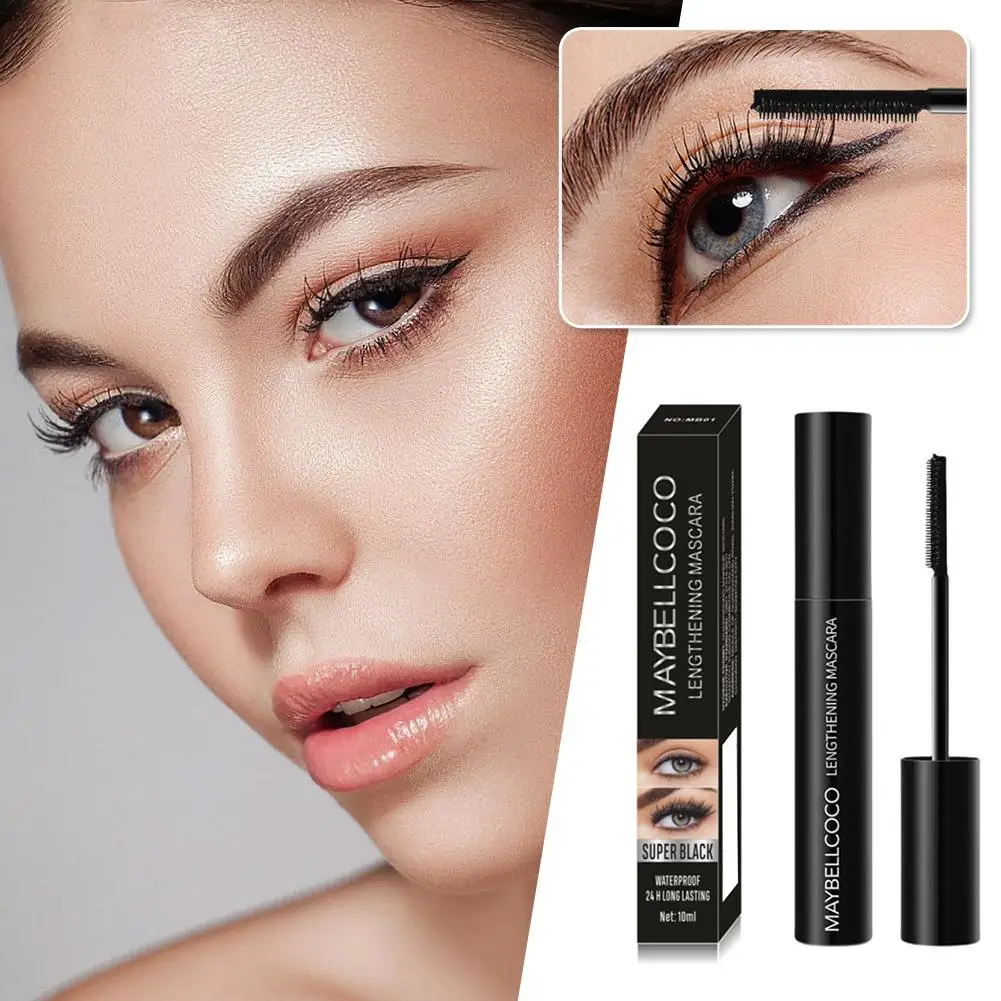 Glitter Mascara Fast Dry Eyelashes Curling Extension Makeup Waterproof Long-lasting Lengthens Eye Lash Black 4D Mascara