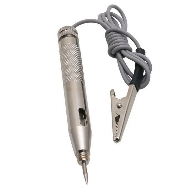 

Car Auto Voltage Tester Probe Pen Pencil for Circuit Fuse Testing with Clip and Long life Light Tube DC 6V12V24V