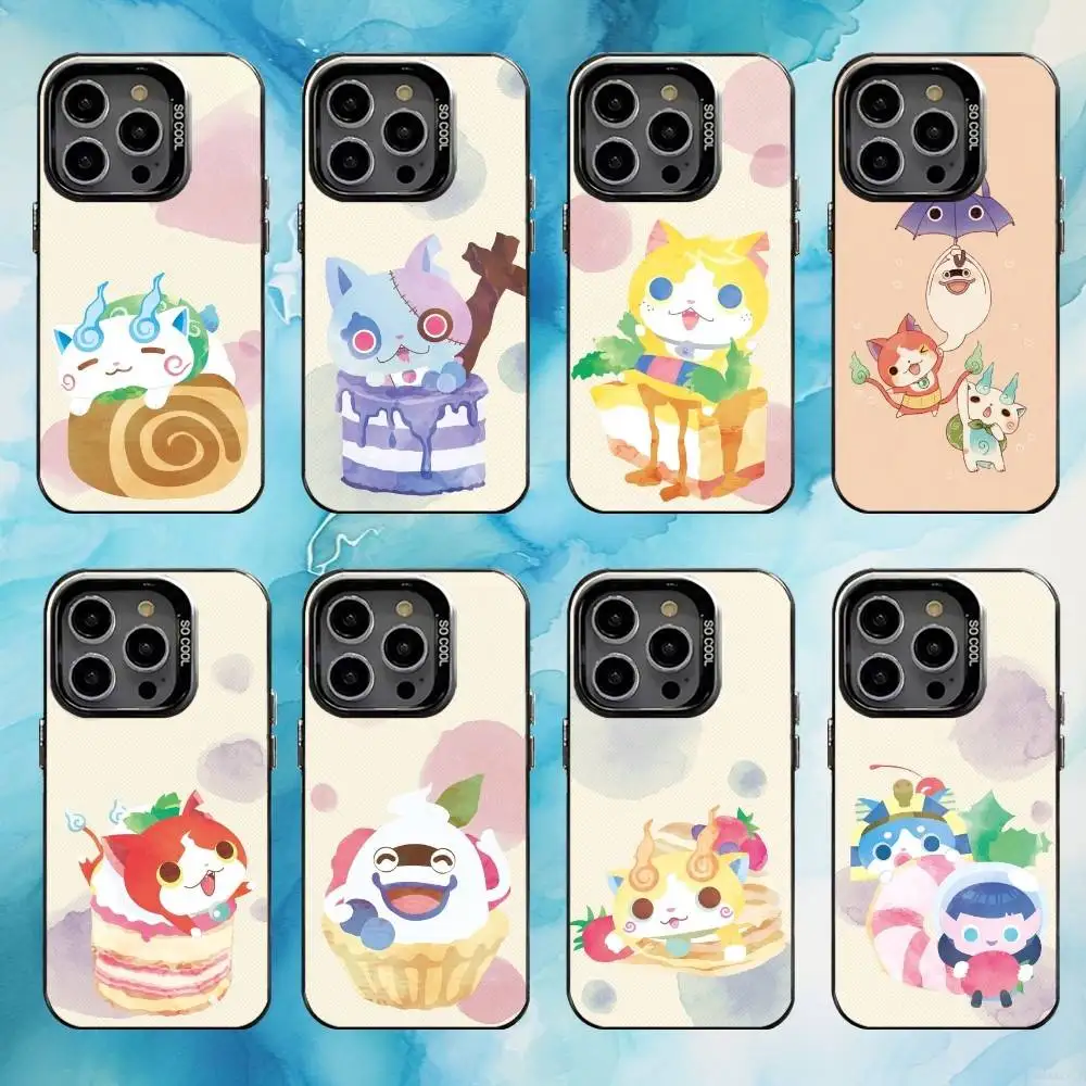 

Y-Yokai W-Watch Phone Case For iPhone17,16,15,14,13,12,11 Plus,Pro Max Black Candy Matte Shockproof Cover