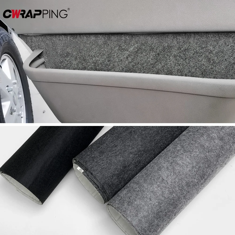 Car Lining Carpet Felt Cloth Self-adhesive Carpet Non-Woven Fabric High Temperature Resistant Felt for Home Camper Car Repair