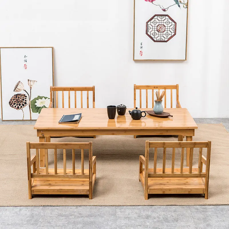 

Japanese Bamboo Floor Chair with Backrest Tatami Legless Seat for Tea Ceremony Ergonomic Window Sill Armchair Home Furniture