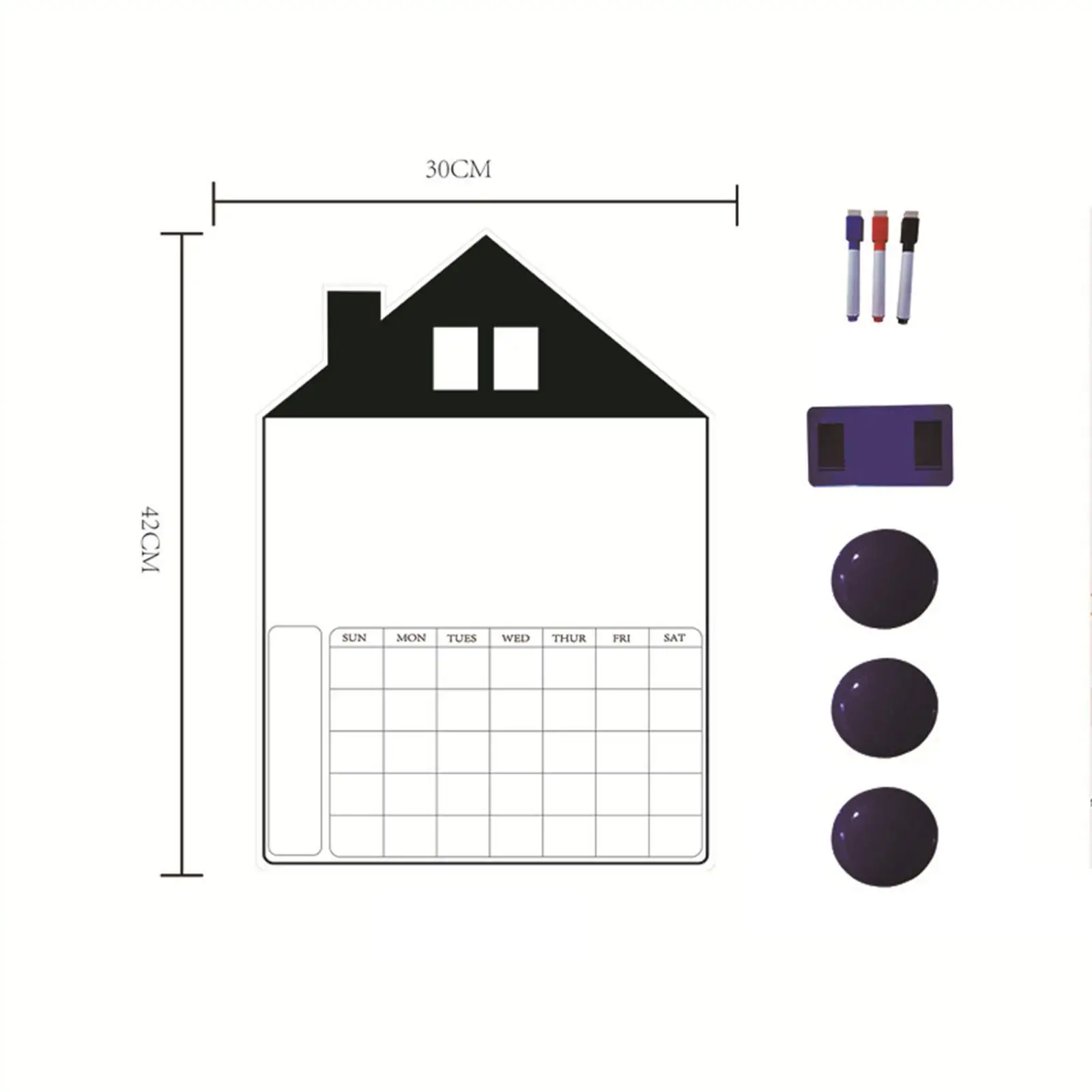 Magnetic Weekly Planner Decoration Accs Easy Using Organizer Dry Erase Board for Office Home Refrigerator Study Kitchen
