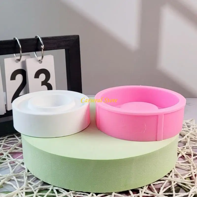 M4YF متعددة الأغراض الفنية الخواتم المزدوجة شمعة العفن مجموعة ملحقات القالب السيليكون القوي لمستلزمات مركبة الديكور المنزل