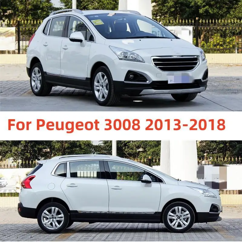 For Peugeot 3008 2013 2014 2015 2016 2017 2018 Car Window Visor Deflector Sun Rain Guard Awnings Shelters Adhesive Cover Trim