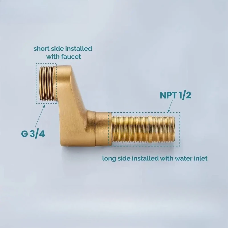 

Vintage Brass Swing Arm Clawfoot Tub Shower Faucet Adapter, 2.17 Thread, 3-3/8 Claw, Commercial Grade, Set of 2