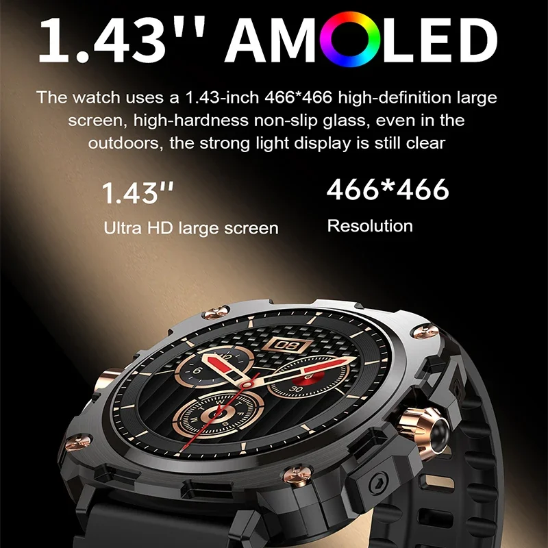 2025 Men's Outdoor Smart Watch - 1.43