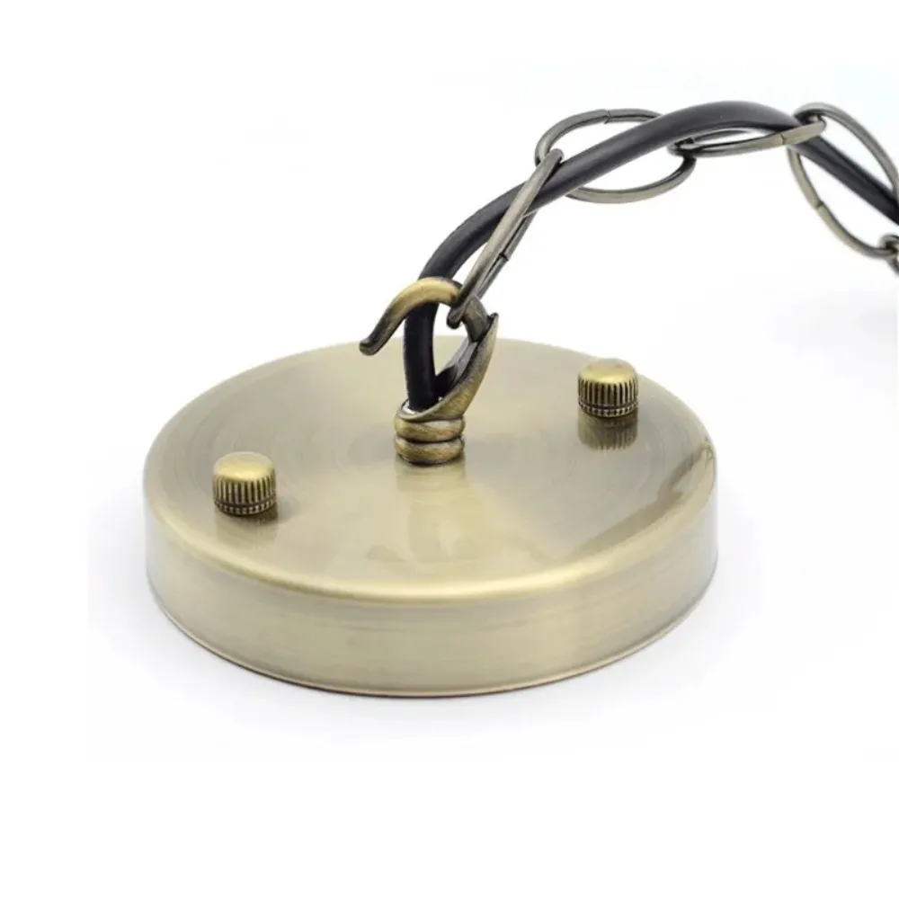 E27 Pendant Light Kit, Vintage Ceiling Rose with 1M Chain, Retro Bulb Holder Socket for Edison Incandescent Lamps