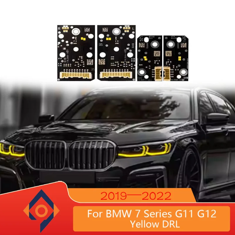 

Car Headlight Lemon Yellow Chip For BMW 7 Series G11 G12 2019-2022 Daytime Running Light LED Golden Eye DRL Module Plug And Play