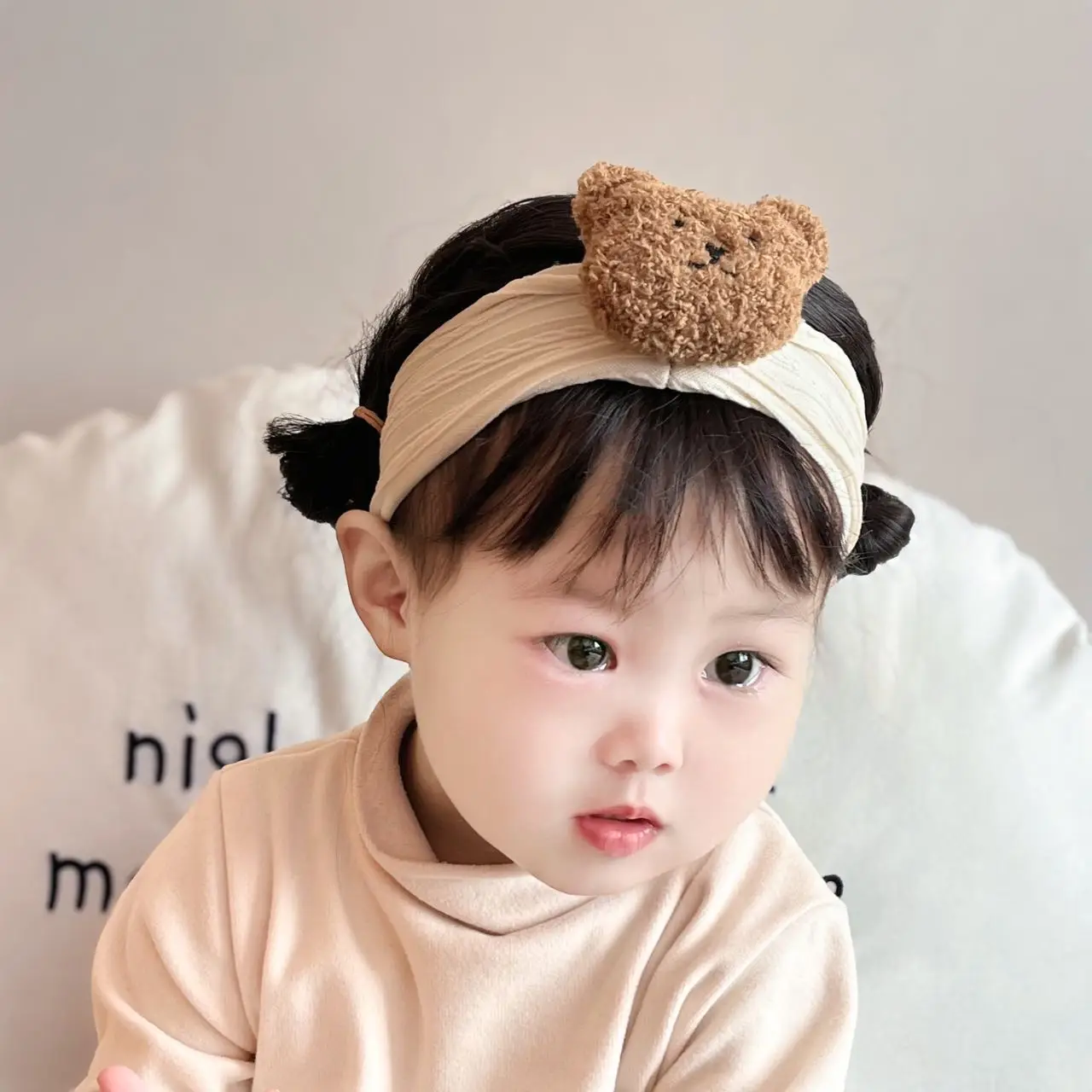 Cartoon Bear Girl Hairband Elastic Soft Baby Headband For Children Turban Headwear For Newborn Baby Kids Hair Accessories