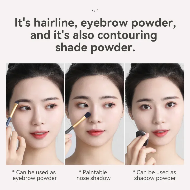 쉐딩 1PC Hairline Repair Filling Powder With Puff Sevich Fluffy Thin Powder Pang Line Shadow Powder Forehead Hair Makeup Concealer