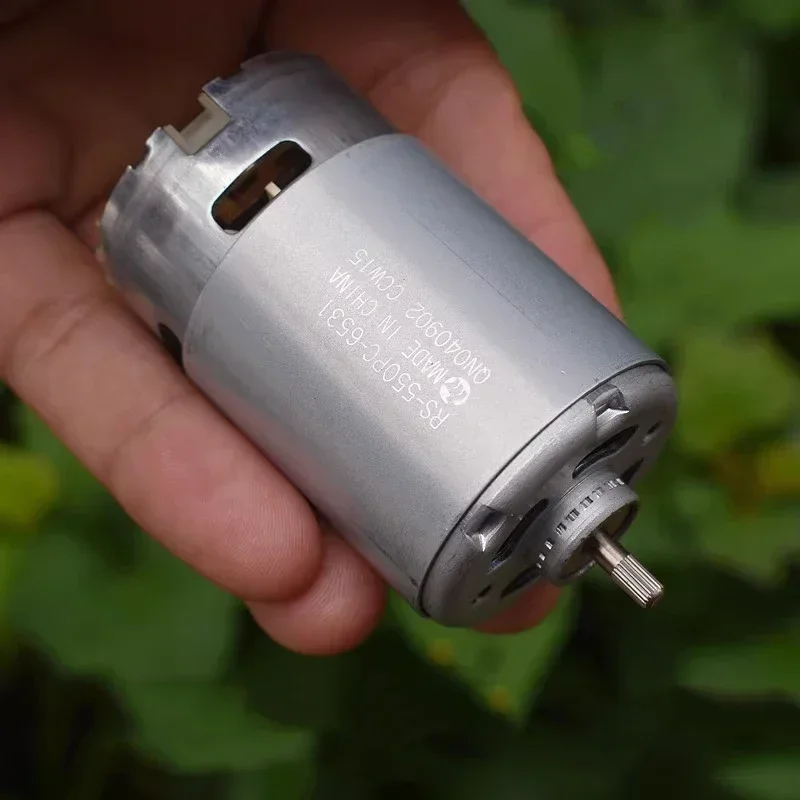 

Mabuchi RS-550 6531 Motor DC 18V 23500RPM High Speed Power Large Torque Motor Knurled Shaft DIY Electric Drill Tools