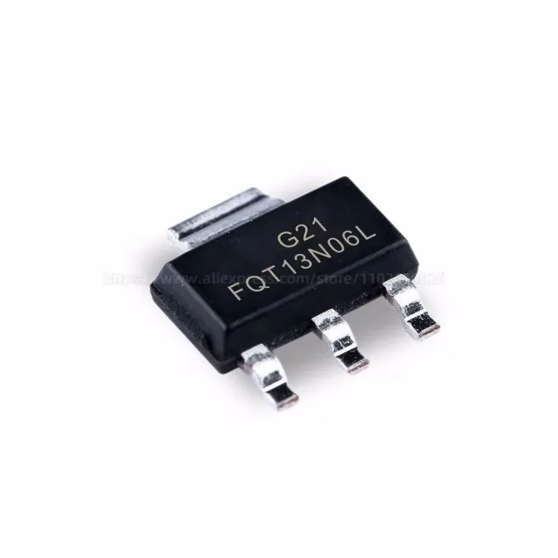 10PCS FQT13N06LTF FQT13N06L FQT13N06 13N06 13N06L SOT223 2.8A 60V SMD N-channel MOSFET Triode Transistor