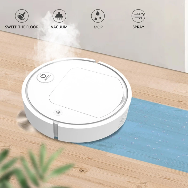 Robot Vacuum Cleaner Mopping System Strong Suction Super-Thin Upgraded Robotic Vacuums Cleans Hard Floor to Carpet