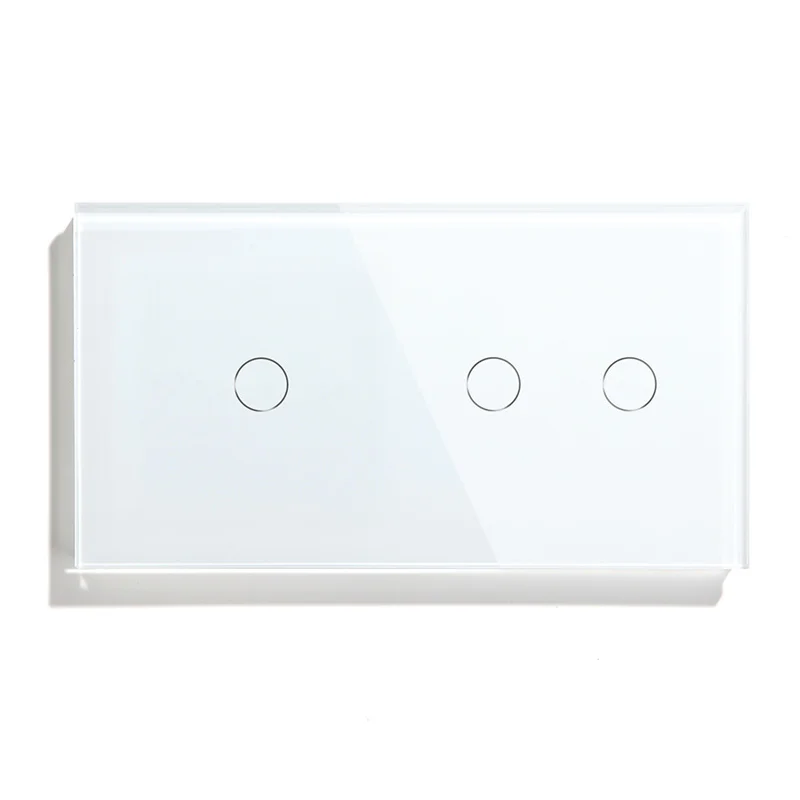 Bingoelec 3Gang 1way Touch Switch Wall Light Switch Crystal Class Switch Waterproof Backlight Sensor on/Off Light Switches