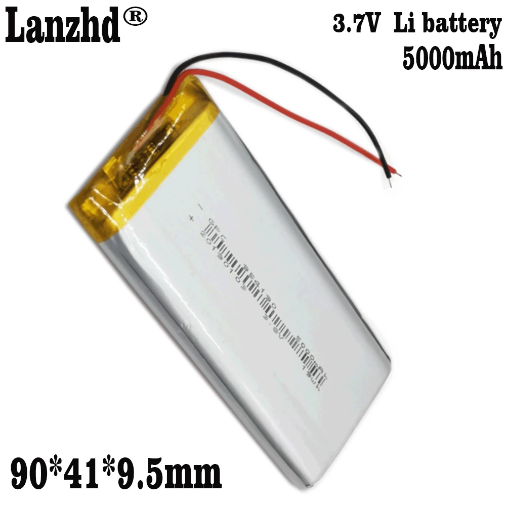 1-10pcs New 3.7V 5000mAh 954190 904090 DIY Cell Battery For Power Bank Bluetooth Speakers Tablet DVD LP954190