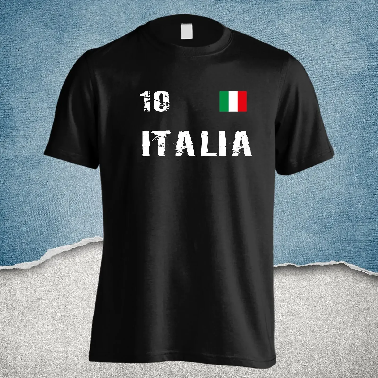 Camiseta ITALIA, Selección Italiana, Azzurra, Alta Calidad, Tallas S-4XL, Estilo Vintage Lavado, Suave, para Uso Diario