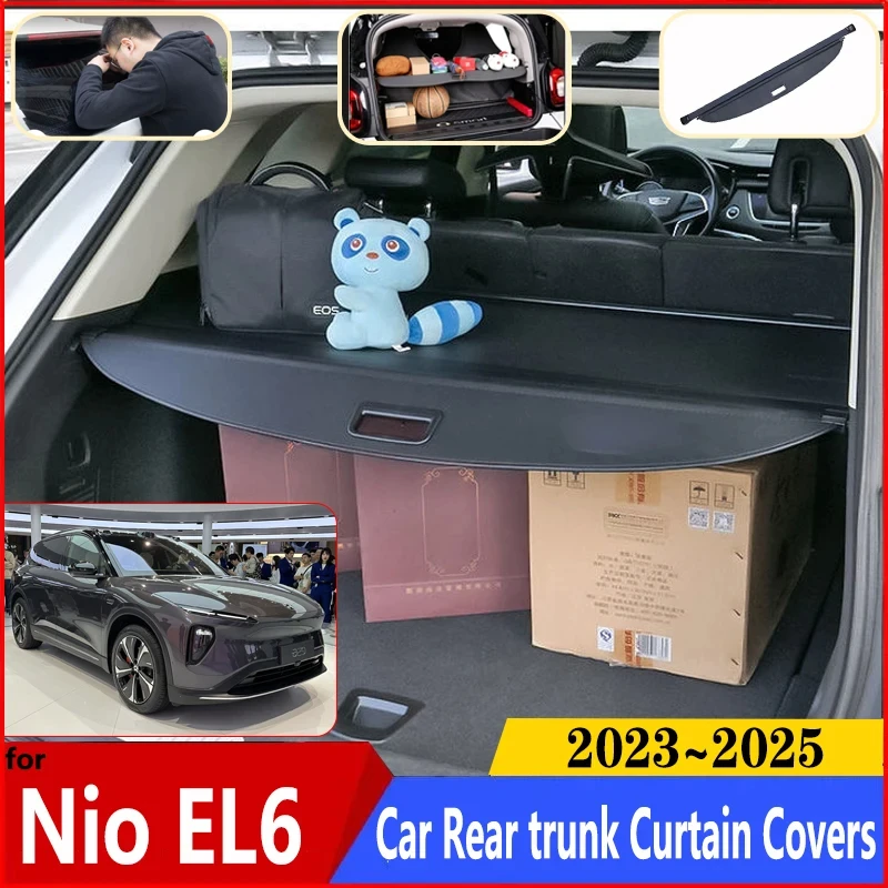 

Car Trunk Curtain For Nio EL6 ES6 2023 2024 2025 MK2 Auto Anti-peeping Trunk Luggage Curtain Retractable Covers Car Accessories